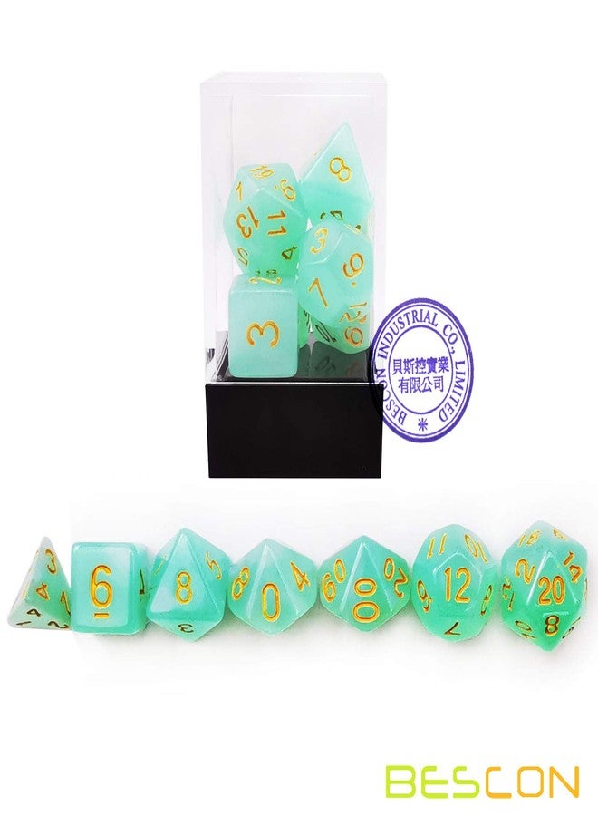 Bescon Moonstone Dice Set Jadeite, Bescon Polyhedral RPG Dice Set Moonstone Effect - Image 4